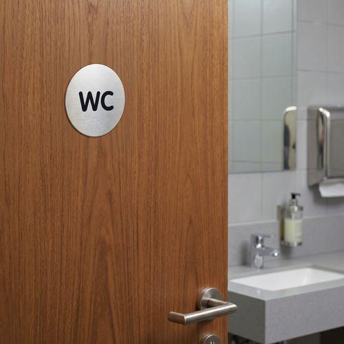 Illustration de : Pictogramme design rond 83 mmØ - WC - Durable