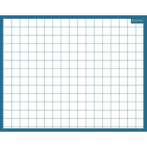 Illustration de : Ardoise effaçable à sec 1 face blanche 1 face quadrillée 5x5 - Bouchut