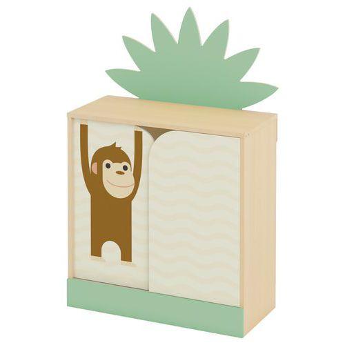 Illustration de : Meuble droit portes coulissantes - singe