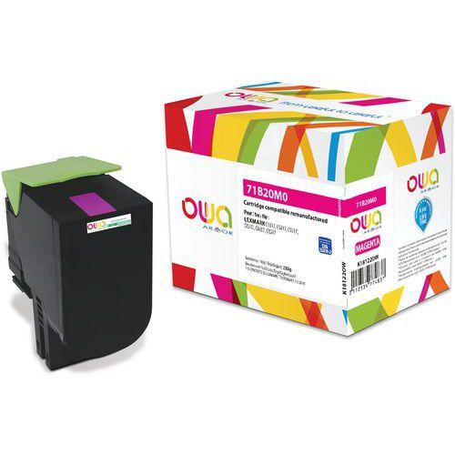 Illustration de : Toner remanufacturé LEXMARK 71B20M0 - OWA