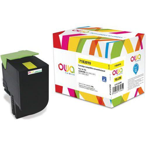 Illustration de : Toner remanufacturé lexmark 71b20c0 - Owa