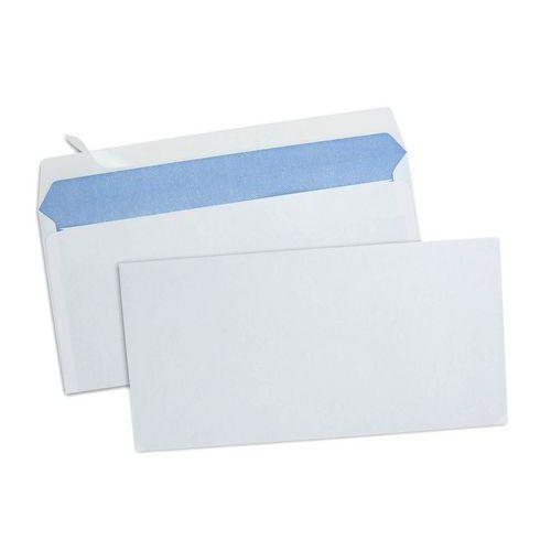 Illustration de : Enveloppes blanches autocollantes siligom 80gr 110X220mm dl - GPV