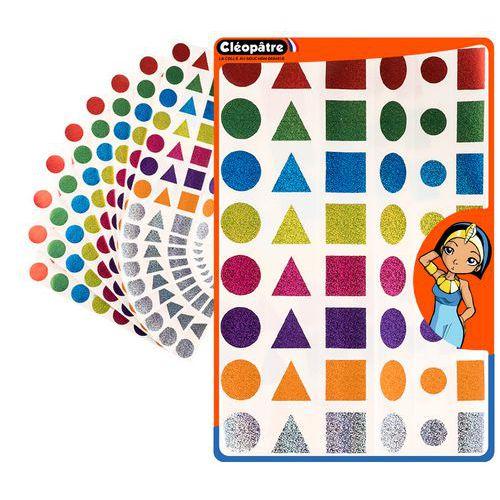 Illustration de : Pochette de 480 pastilles holographiques 6 grosses formes - Cleopatre