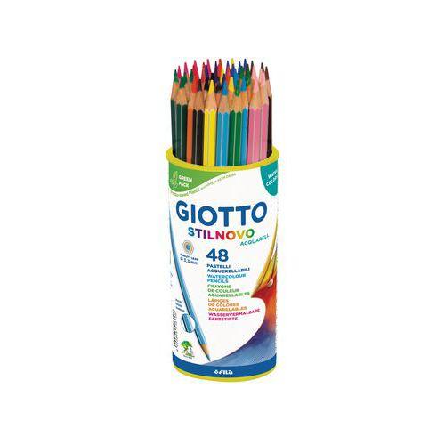 Illustration de : Pot 48 crayons couleurs stilnovo aquarellables - Giotto