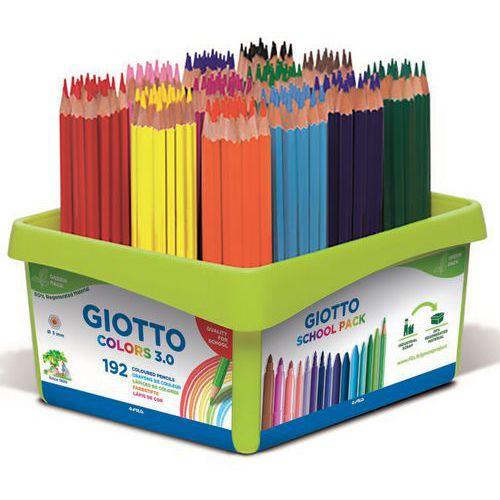 Illustration de : Schoolpack 192 crayons colors 3.0 - Giotto