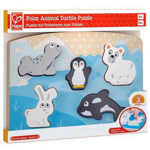 Illustration de : Puzzle tactile animaux polaires - Hape