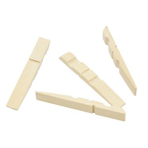 Illustration de : Sac de 500 éléments de pinces à linge en bois 72 mm - O-Color