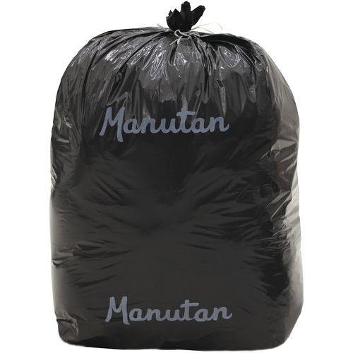 Illustration de : Sac poubelle noir Lot de 500 Déchet léger - 30 et 50L - Manutan Expert
