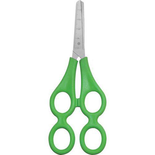 Illustration de : Ciseaux bouts ronds gradués 13 cm 4 anneaux symétriques - Wonday