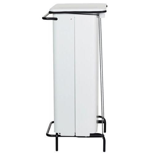 Illustration de : Poubelle statique à pedale 110 L Blanc - Manutan Expert