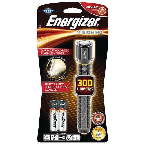 Illustration de : Lampe torche Vision HD Metal 2AA - 300 lm - Energizer