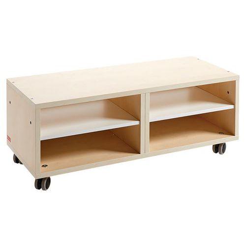 Illustration de : Meuble à roulettes 2 colonnes 30 cm - Nathan