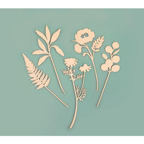Illustration de : Fleurs contreplaqué à décorer 240 x 4 mm (lot de 10) - Graine créative