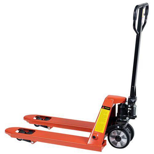 Illustration de : Transpalette manuel - Fourche courte 800 mm - Force 2000 kg - Manutan Expert