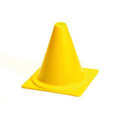 Illustration de : Lot 10 lattes souples et 10 cônes de délimitation jaune et vert