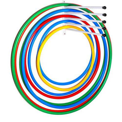 Illustration de : Porte-cerceaux mural