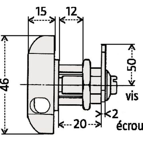 Illustration de : Moraillon porte-cadenas pour vestiaire monté - Manutan Expert