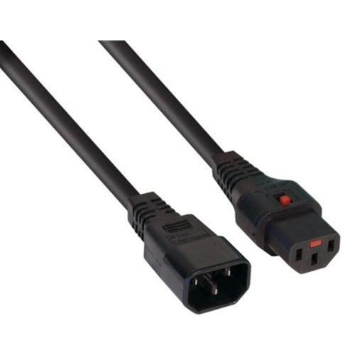 Illustration de : Rallonge d'alimentation C14 / C13 à verrouillage noire 0,5 m