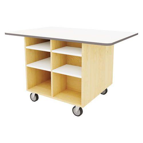 Illustration de : Ilot Wallis ONE LudiKid laqué inscriptible mobile - Manutan Expert