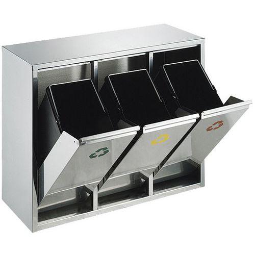 Illustration de : Poubelle tri sélectif 3x8L_V-Part