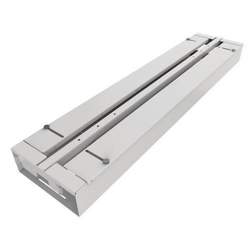 Illustration de : Goulotte avec couvercle et rail - Blanc