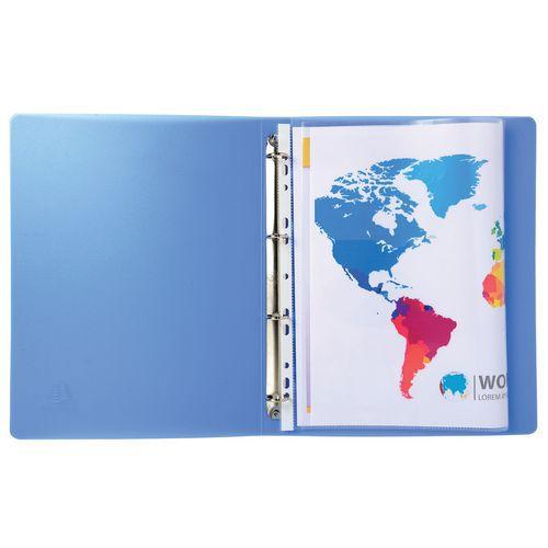 Illustration de : Sachet 10 pochettes perforées polypropylène lisse a3 pliées
