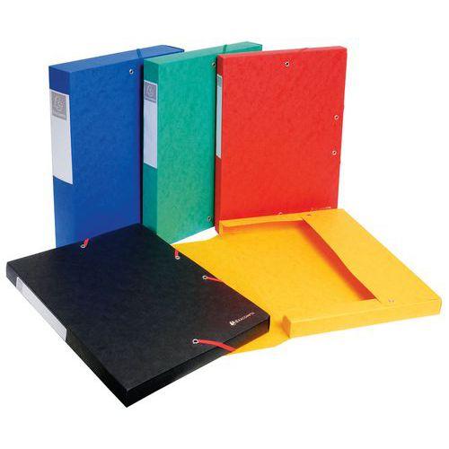Illustration de : Boite de classement exabox dos 25mm carte lustrée scotten A4