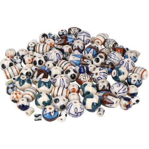 Illustration de : Bocal 300g de perles céramique tailles + couleurs assorties - Innspiro