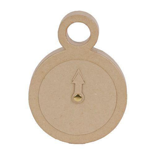 Illustration de : Horloge 15x20,5 cm en papier mâché à décorer - Décopatch