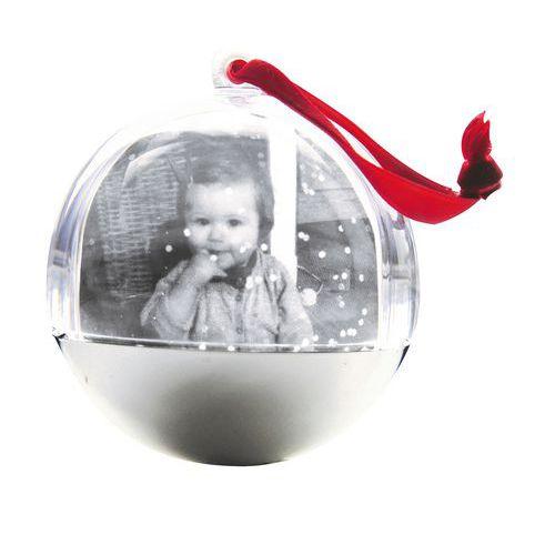 Illustration de : Boule à neige à suspendre en papier mâché à décorer - Décopatch