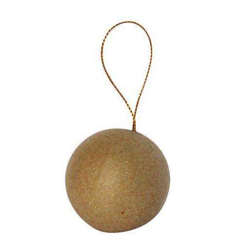 Illustration de : Sachet de 8 boules Ø5 cm en papier mâché à décorer - Décopatch
