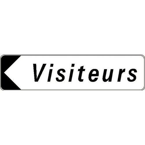 Illustration de : Panneau directionnel standard - Visiteurs - Longueur 500 mm