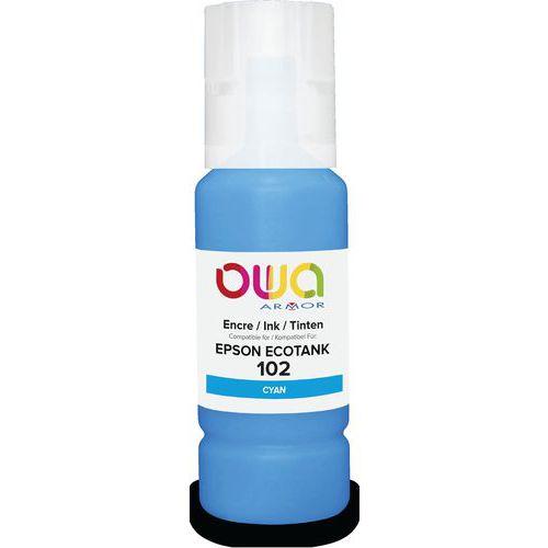 Illustration de : Bouteille d'encre compatible Epson 102 - Owa