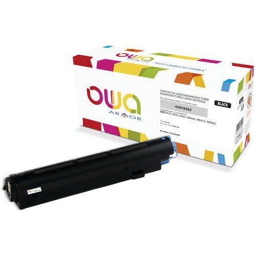 Illustration de : Toner remanufacturé OKI 43979202 - Noir - Owa