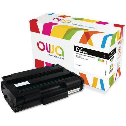 Illustration de : Toner remanufacturé Ricoh 406522 - Noir - Owa