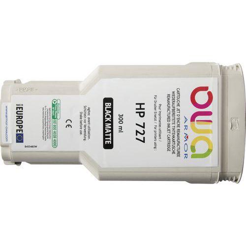 Illustration de : Cartouche d'encre traceur remanufacturée HP 727 - Noir mat - Owa