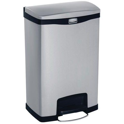 Illustration de : Collecteur Slim Jim Step On Front Step Inox 50 L_Rubbermaid
