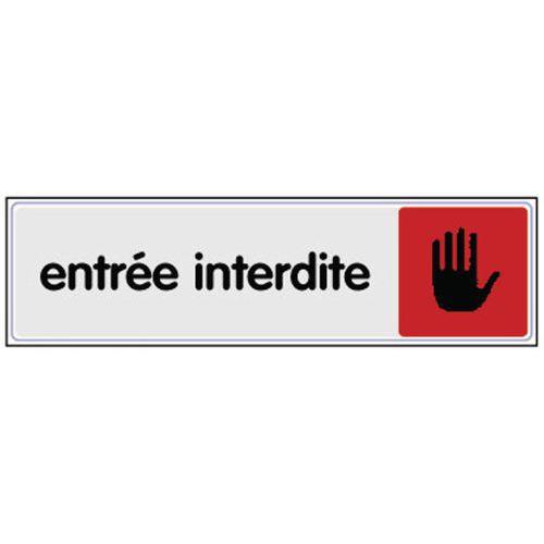 Illustration de : Panneau de signalisation en plexiglas - Entrée interdite
