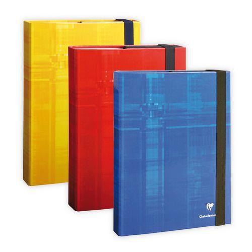 Illustration de : Heftbox boîte de classement rembordée A4 - Clairefontaine