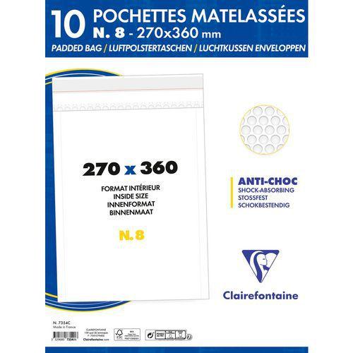 Illustration de : Pochettes à bulles x17 - Clairefontaine