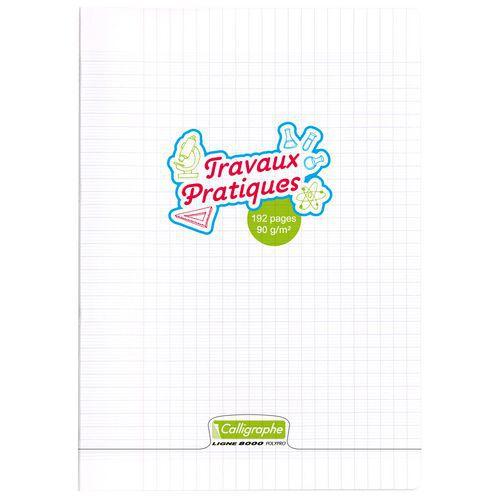 Illustration de : Cahier Travaux Pratiques 21x 29.7cm piqué Seyès/Uni - Calligraphe