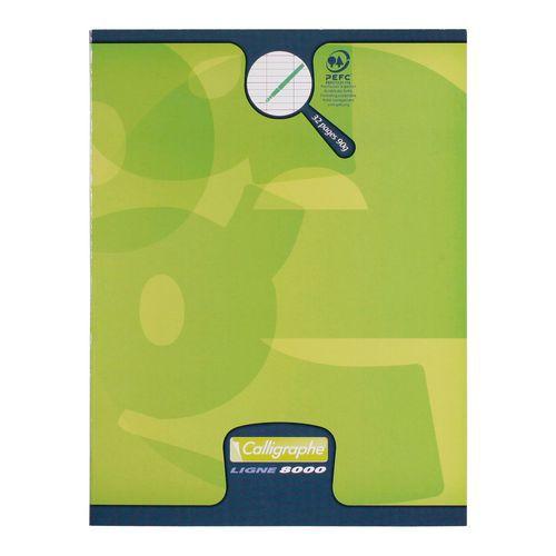 Illustration de : Cahier d'écriture piqué 8000 carte 17x22cm séyes 3mm 32p - Calligraphe