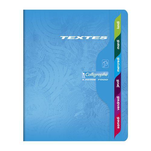 Illustration de : Cahier de textes piqué 17x22 cm Seyès - Calligraphe