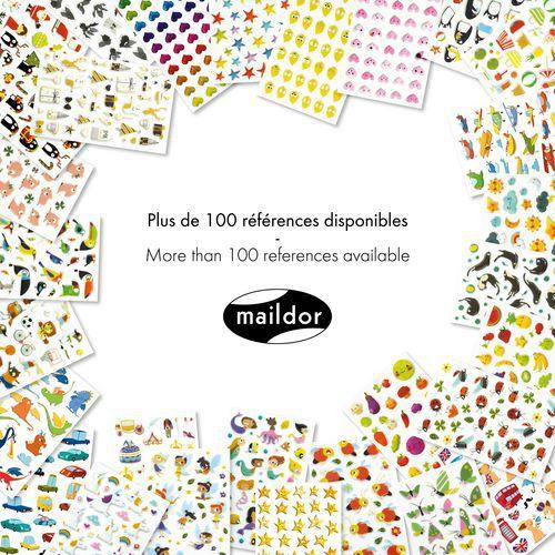 Illustration de : Etui 31 stickers 3d cooky 1 planche pâtisseries - Maildor