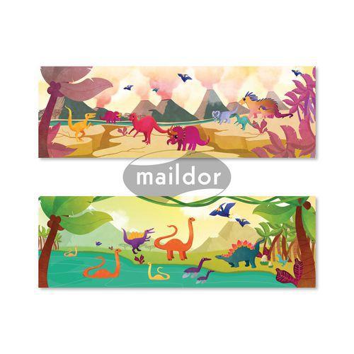 Illustration de : Kit créatif gommettes stick'story Dinosaures - Maildor