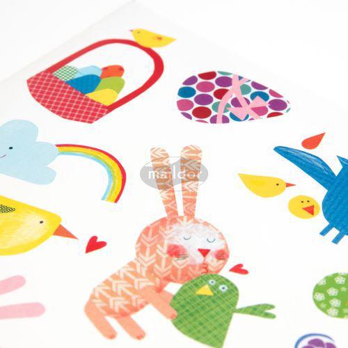 Illustration de : Etui 84 gommettes baby pâques - Maildor