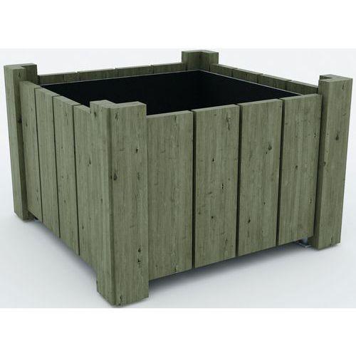 Illustration de : Jardinière Pont Croix carrée Mobextan