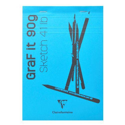 Illustration de : Bloc GraF'iT 90g bleu ciel - Clairefontaine