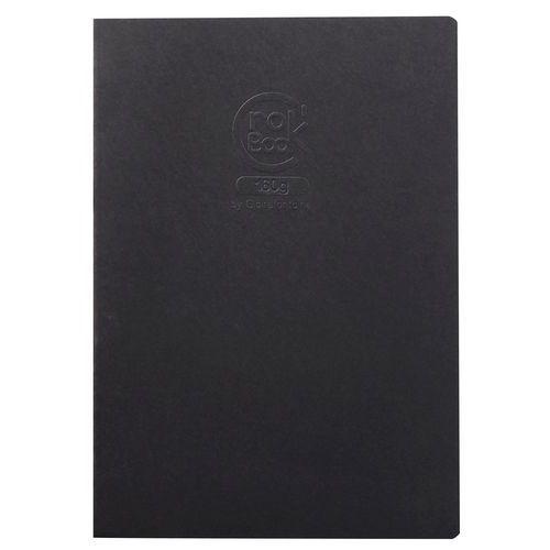 Illustration de : Carnet Crok'Book 160g noir - Clairefontaine