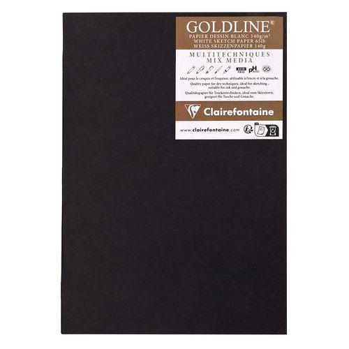 Illustration de : Carnet Piqué Goldline 140g papier blanc - Clairefontaine